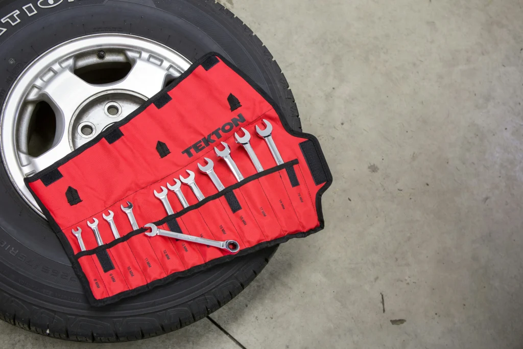 tyre on floor