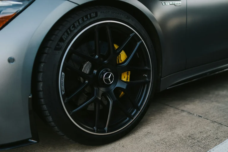 sports car with Michelin replacement tyres